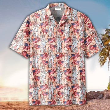 litzzy 4th Of July Apparel, 4th Of July Button Up Shirt Hawaiian shirt for men, women Hawaii Shirt   