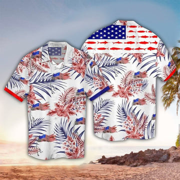 litzzy 4th Of July Hawaiian Shirt, 4th Of July Button Up Shirt Hawaiian shirt for men, women Hawaii Shirt   