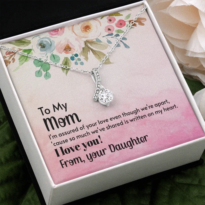 litzzy To my Mom Necklace, Mothers Day Necklace, Love Knot Necklace from Kids, you are the best thing Message Card Necklace For Mom, Mother's Day Gifts From Daughter Jewelry Style 4 Standard Box 