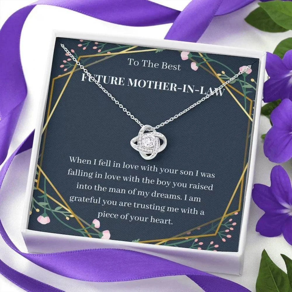 litzzy To my Future Mother in law Necklace, Mother's day gift for Future Bonus Mom Necklace Message Card Necklace For Mom, Mother's Day Gifts From Daughter Jewelry Style 8 Standard Box 