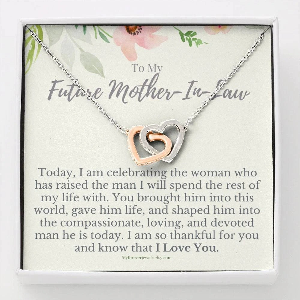 litzzy To my Future Mother in law Necklace, Mother's day gift for Future Bonus Mom Necklace Message Card Necklace For Mom, Mother's Day Gifts From Daughter Jewelry Style 4 Standard Box 