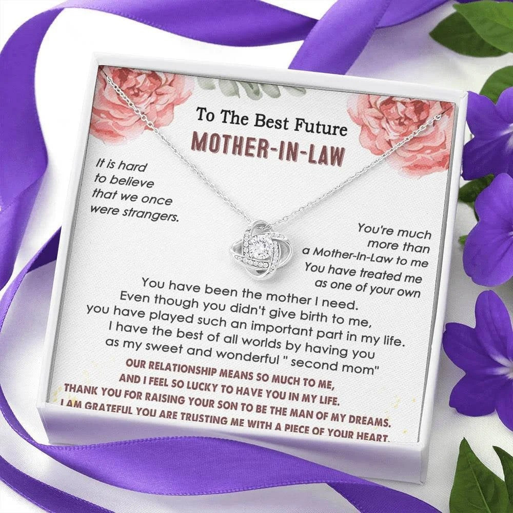 litzzy To my Future Mother in law Necklace, Mother's day gift for Future Bonus Mom Necklace Message Card Necklace For Mom, Mother's Day Gifts From Daughter Jewelry Style 6 Standard Box 