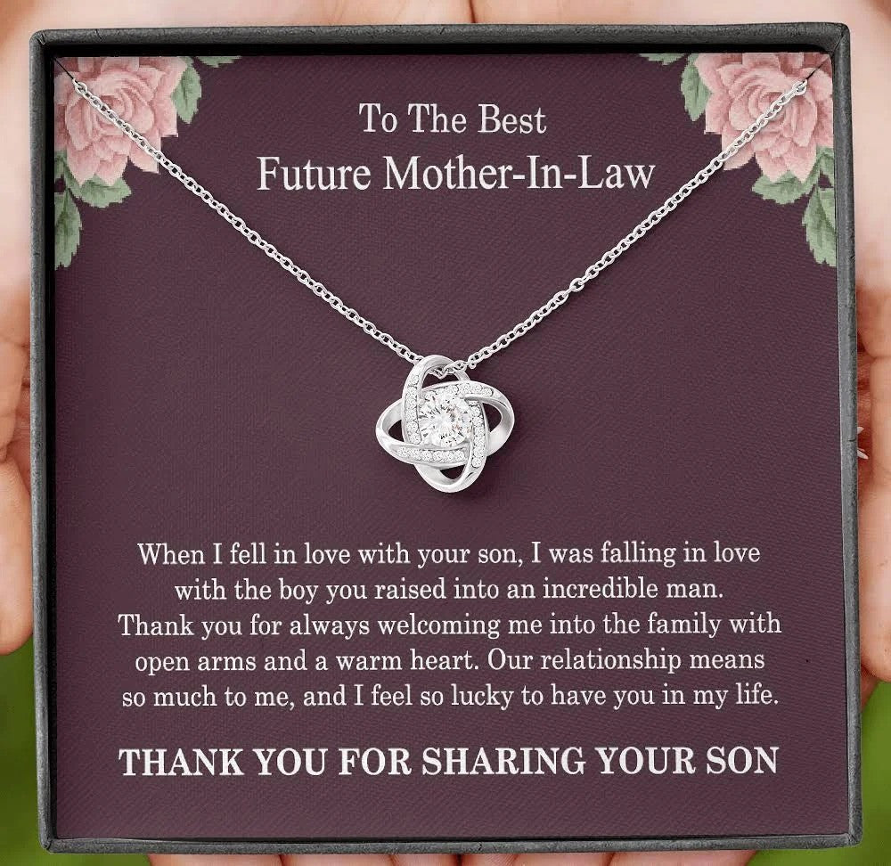 litzzy To my Future Mother in law Necklace, Mother's day gift for Future Bonus Mom Necklace Message Card Necklace For Mom, Mother's Day Gifts From Daughter Jewelry Style 7 Standard Box 