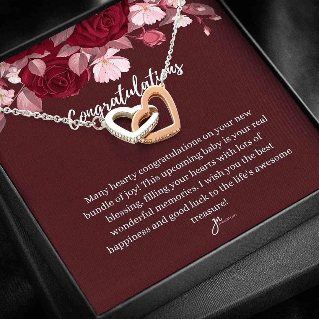 litzzy Mother-to-be Necklace, First Mother's day Love Knot Necklace for Mom Message Card Necklace For Mom, Mother's Day Gifts From Daughter Jewelry Style 4 Standard Box 