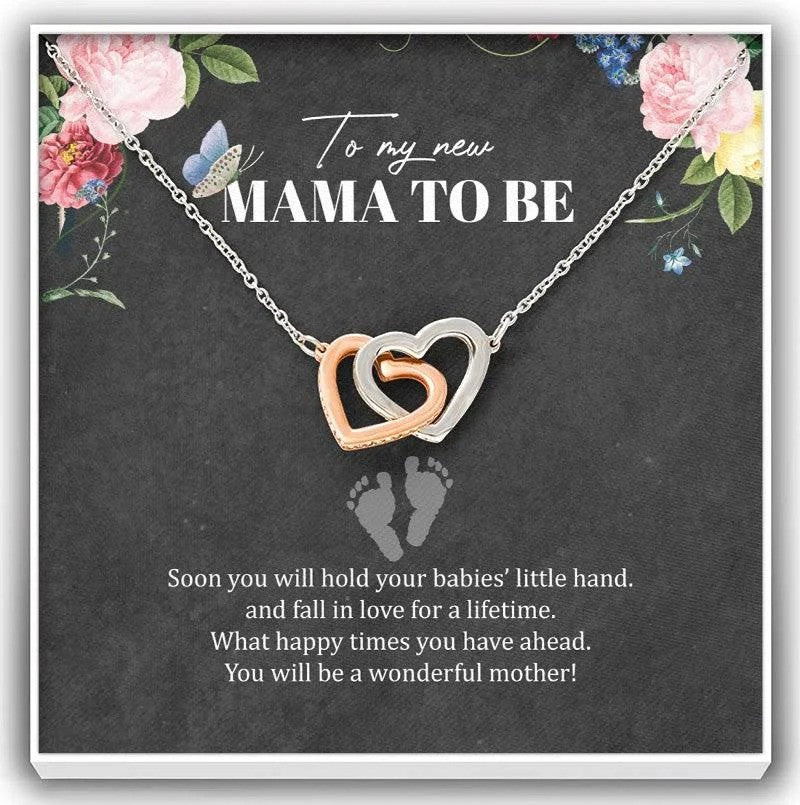 litzzy Mother-to-be Necklace, First Mother's day Love Knot Necklace for Mom Message Card Necklace For Mom, Mother's Day Gifts From Daughter Jewelry Style 5 Standard Box 