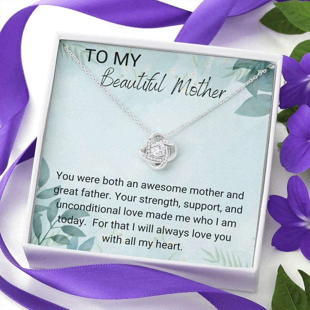litzzy Single Mom Necklace, Gift for Single Mom, Supermom, Super Mother Necklace, Not easy to raise me all alone Message Card Necklace For Mom, Mother's Day Gifts From Daughter Jewelry Style 6 Standard Box 