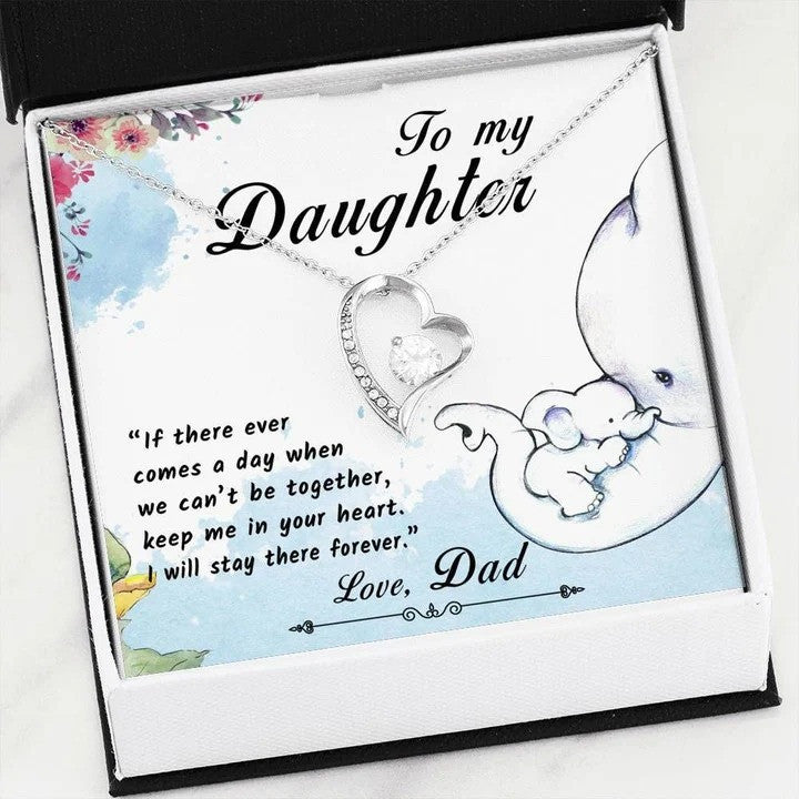 litzzy Personalized Elephant Mom Necklace, Elephant Necklace from Daughter, Little Girl, Baby Mother's Day Necklace Message Card Necklace For Mom, Mother's Day Gifts From Daughter Jewelry Style 6 Standard Box 