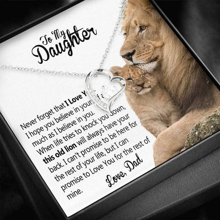 litzzy Personalized Lion Mom Necklace, The best gift of my life Necklace from Daughter Message Card Necklace For Mom, Mother's Day Gifts From Daughter Jewelry Style 5 Standard Box 