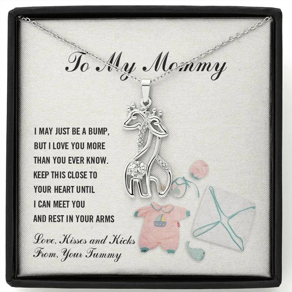 litzzy Personalized Deer Mom Necklace, Mama and Baby Necklace for Mother's Day from Daughter and Son Message Card Necklace For Mom, Mother's Day Gifts From Daughter Jewelry Style 10 Standard Box 