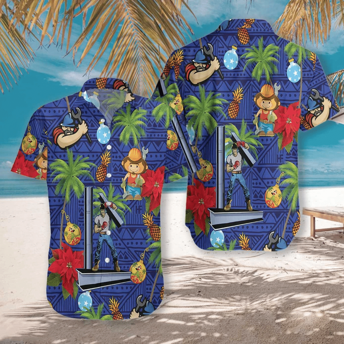 litzzy Litzzy Hawaiian Shirts - Ironworker Proud Hawaiian Shirt Aloha Hawaii Shirt Aloha Shirt For Summer - Aloha Custom Hawaii Shirts For Beach Summer Hawaii Shirt Hawaiian Shirt S White