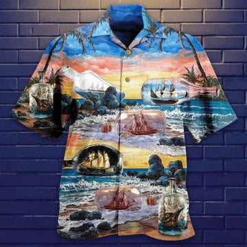 litzzy Litzzy Hawaiian Shirts - Land Of The Free Hawaiian Shirt Aloha Hawaii Shirt Aloha Shirt For Summer - Aloha Custom Hawaii Shirts For Beach Summer Hawaii Shirt Hawaiian Shirt S White