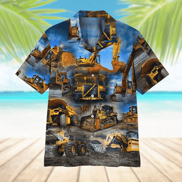 litzzy Litzzy Hawaiian Shirts - Heavy Equipment Hawaiian Shirt Aloha Hawaii Shirt Aloha Shirt For Summer - Aloha Custom Hawaii Shirts For Beach Summer Hawaii Shirt Hawaiian Shirt S White