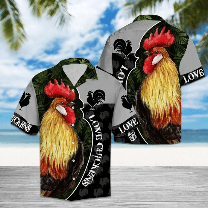 litzzy Litzzy Hawaiian Shirts - AMAZING CHICKEN Hawaiian Shirt Aloha Hawaii Shirt Aloha Shirt For Summer - Aloha Custom Hawaii Shirts For Beach Summer Hawaii Shirt Hawaiian Shirt S White