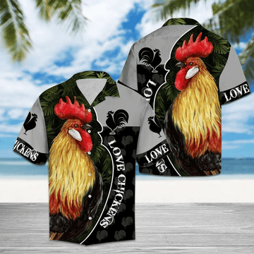 litzzy Litzzy Hawaiian Shirts - AMAZING CHICKEN Hawaiian Shirt Aloha Hawaii Shirt Aloha Shirt For Summer - Aloha Custom Hawaii Shirts For Beach Summer Hawaii Shirt Hawaiian Shirt S White