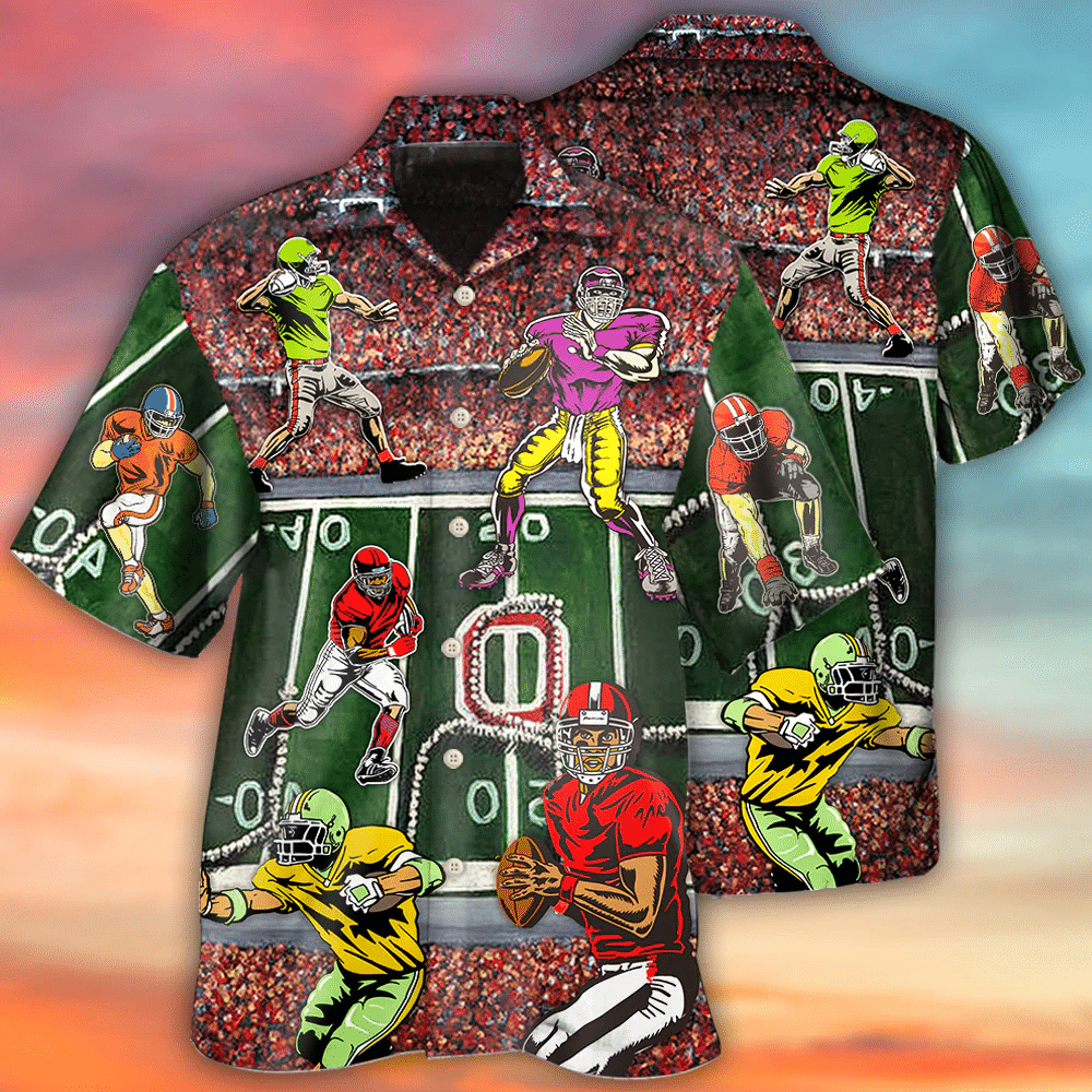 litzzy Litzzy Hawaiian Shirts - American football style  Short Sleeve Hawaiian Shirt Aloha Hawaii Shirt Aloha Shirt For Summer - Aloha Custom Hawaii Shirts For Beach Summer Hawaii Shirt Hawaiian Shirt S Red