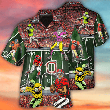 litzzy Litzzy Hawaiian Shirts - American football style  Short Sleeve Hawaiian Shirt Aloha Hawaii Shirt Aloha Shirt For Summer - Aloha Custom Hawaii Shirts For Beach Summer Hawaii Shirt Hawaiian Shirt S Red