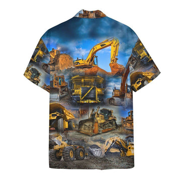 litzzy Litzzy Hawaiian Shirts - Hawaiian Short Sleeve 3D Heavy Equipment Hawaii Shirt Aloha Hawaii Shirt Aloha Shirt For Summer - Aloha Custom Hawaii Shirts For Beach Summer Hawaii Shirt   
