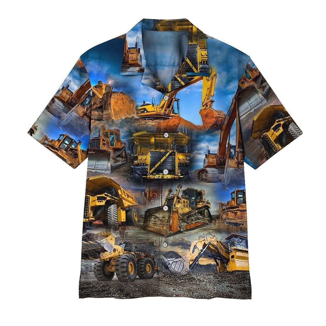 litzzy Litzzy Hawaiian Shirts - Hawaiian Short Sleeve 3D Heavy Equipment Hawaii Shirt Aloha Hawaii Shirt Aloha Shirt For Summer - Aloha Custom Hawaii Shirts For Beach Summer Hawaii Shirt Short Sleeve Shirt S 