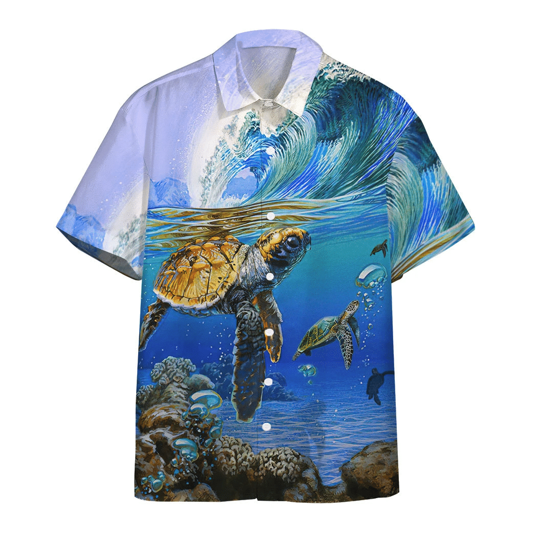 litzzy Litzzy Hawaiian Shirts - Hawaiian Short Sleeve 3D In The Ocean Turtle Custom Hawaii Shirt Aloha Hawaii Shirt Aloha Shirt For Summer - Aloha Custom Hawaii Shirts For Beach Summer Hawaii Shirt Hawai Shirt S 