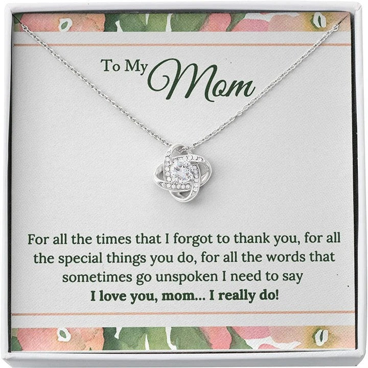 litzzy Customized Mothers Day Necklace, Gift from Daughter, Gift from Son with Message Card Alluring Necklace Message Card Necklace For Mom, Mother's Day Gifts From Daughter Jewelry Style 6 Standard Box 