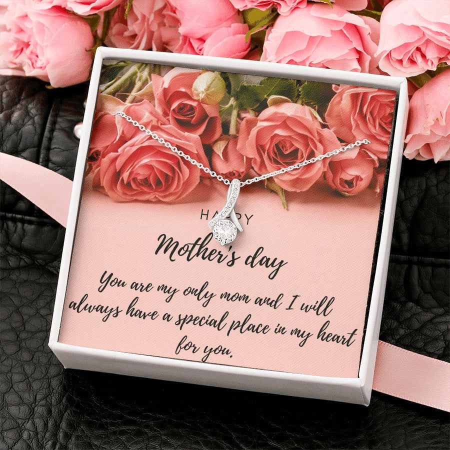 litzzy Customized Mothers Day Necklace, Gift from Daughter, Gift from Son with Message Card Alluring Necklace Message Card Necklace For Mom, Mother's Day Gifts From Daughter Jewelry Style 1 Standard Box 