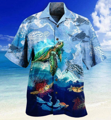 litzzy Litzzy Hawaiian Shirts - Amazing Sea Turtle Map  Short Sleeve Hawaiian Shirts Aloha Hawaii Shirt Aloha Shirt For Summer Hawaii Shirt Hawaiian Shirt S 