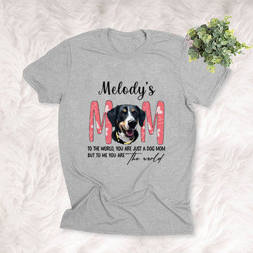 litzzy Awesome Dog Mom Personalized Unisex T-shirt Special Mother's Day Gift for Mother, Mom, Personalized Shirt, Custom Gift For Dog Lovers, Dog Mom T-shirt Athletic Heather S 