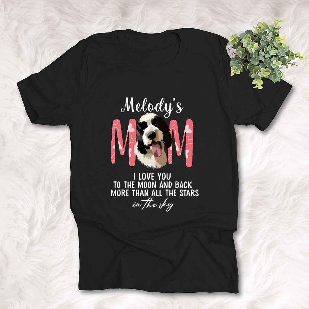 litzzy Awesome Dog Mom Personalized Unisex T-shirt Special Mother's Day Gift for Mother, Mom, Personalized Shirt, Custom Gift For Dog Lovers, Dog Mom T-shirt Black S 