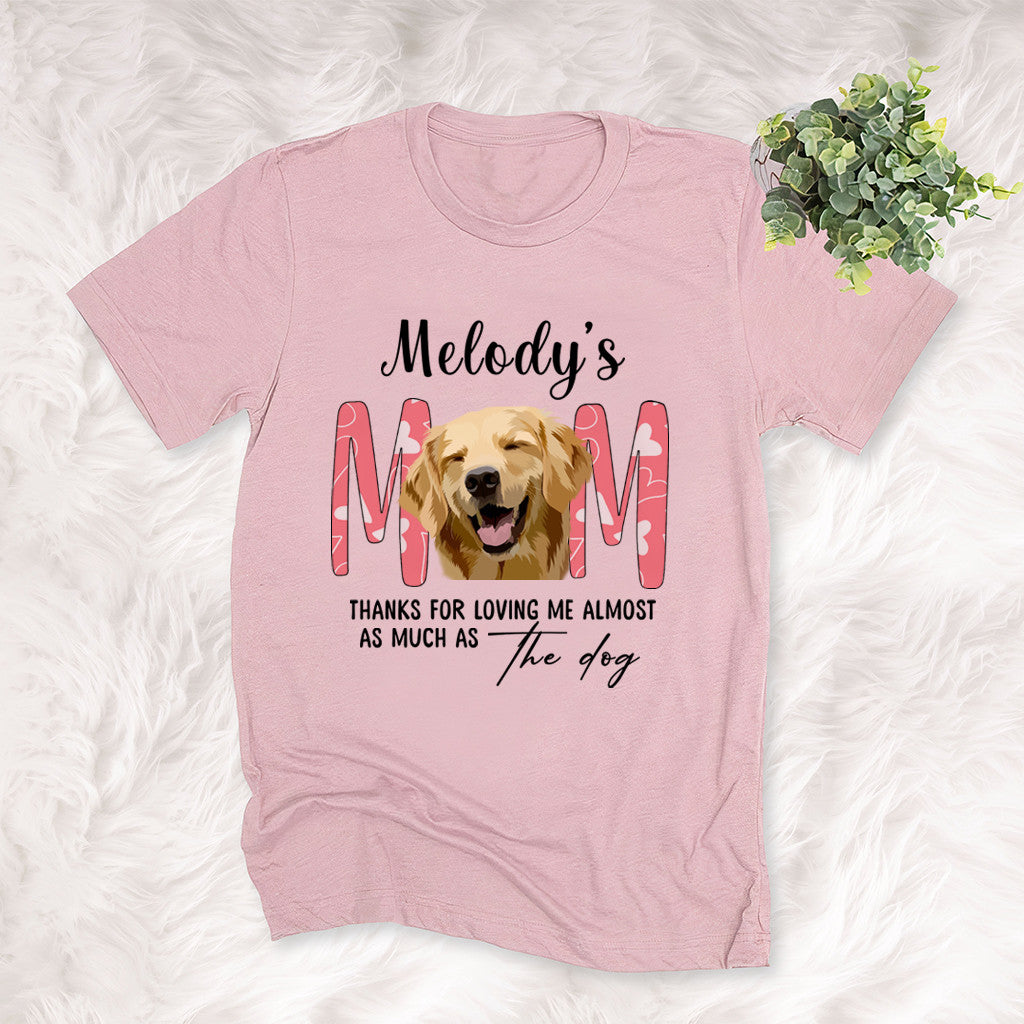 litzzy Awesome Dog Mom Personalized Unisex T-shirt Special Mother's Day Gift for Mother, Mom, Personalized Shirt, Custom Gift For Dog Lovers, Dog Mom T-shirt Pink S 