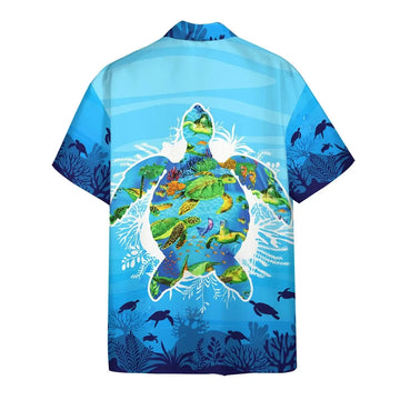 litzzy Litzzy Hawaiian Shirts - 3D Sea Turtle Hawaiian Shirts Aloha Hawaii Shirt Aloha Shirt For Summer - Aloha Custom Hawaii Shirts For Beach Summer Hawaii Shirt   