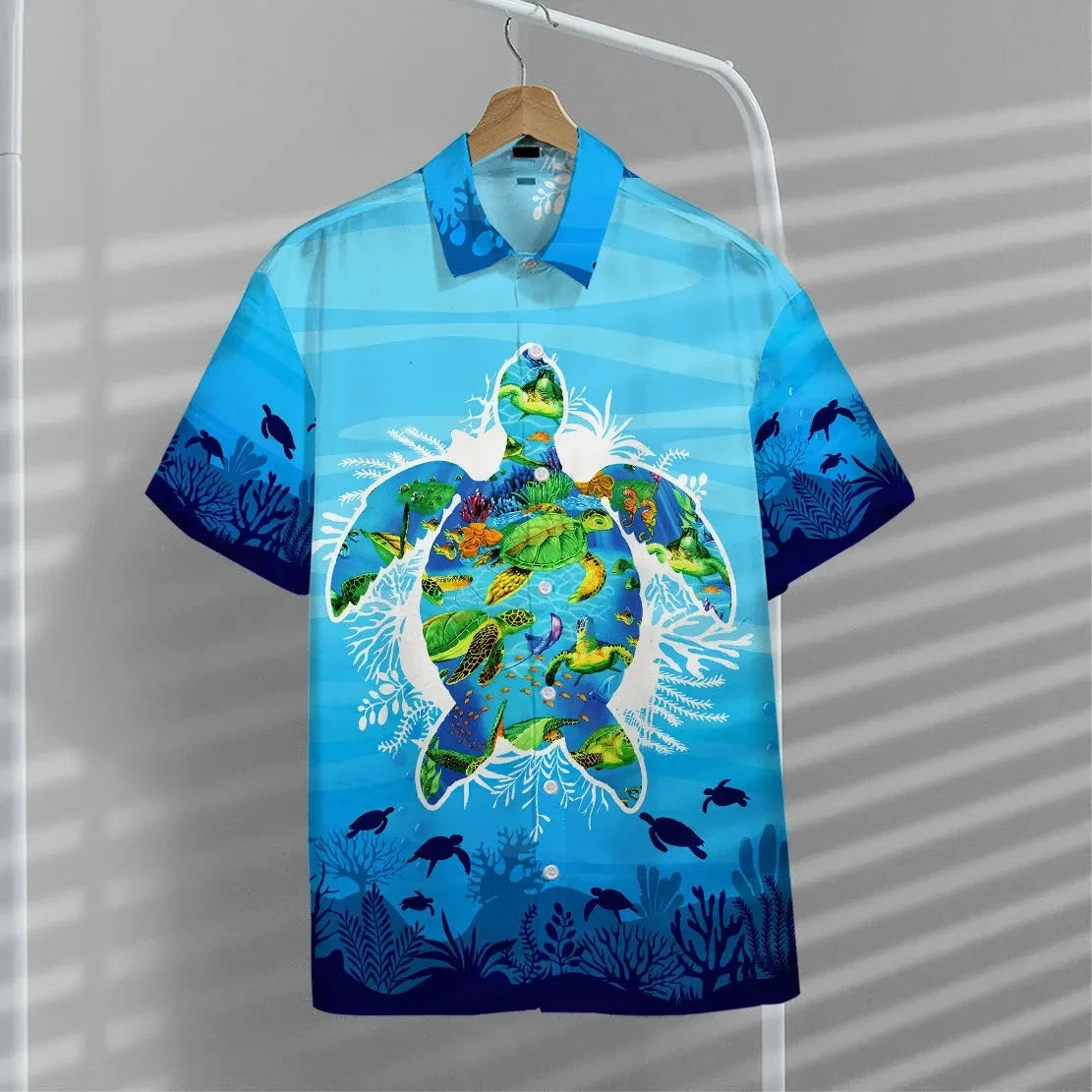 litzzy Litzzy Hawaiian Shirts - 3D Sea Turtle Hawaiian Shirts Aloha Hawaii Shirt Aloha Shirt For Summer - Aloha Custom Hawaii Shirts For Beach Summer Hawaii Shirt   
