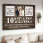 litzzy 10 Year Anniversary Gifts Traditional, Modern Custom Photo Couple Canvas for Husband and Wife Canvas Wall Art Style 3 11"x14" 