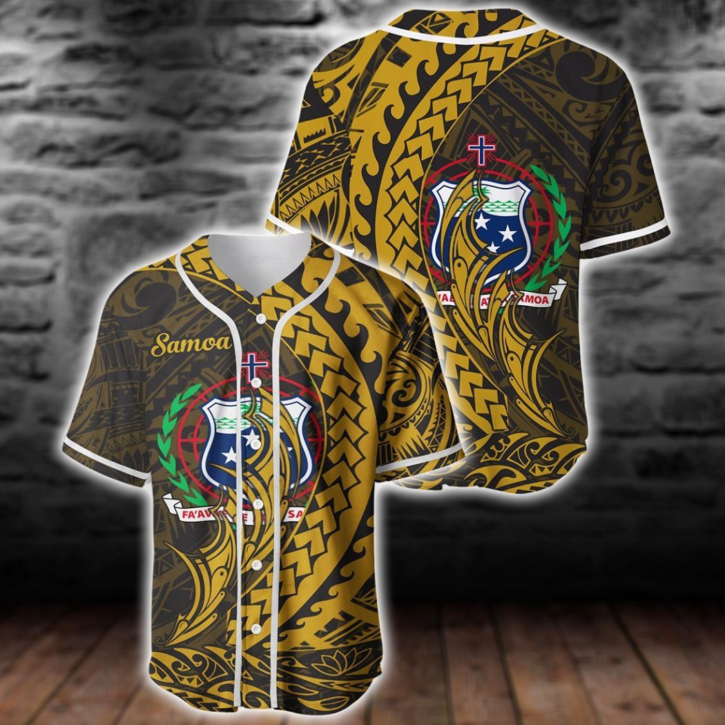litzzy Litzzy Baseball Jersey - Samoa Wings Style Baseball Jersey - Adult Unisex - Full Size (S - 5XL) - Jersey Shirt Unisex Custom Printed Jersey Shirt Unisex Custom Printed Baseball Jersey S  