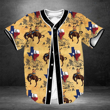 litzzy Litzzy Baseball Jersey - Texas Love Rodeo Baseball Jersey - Colorful - Adult Unisex - Full Size (S - 5XL) - Jersey Shirt Unisex Custom Printed Jersey Shirt Unisex Baseball Jersey S  