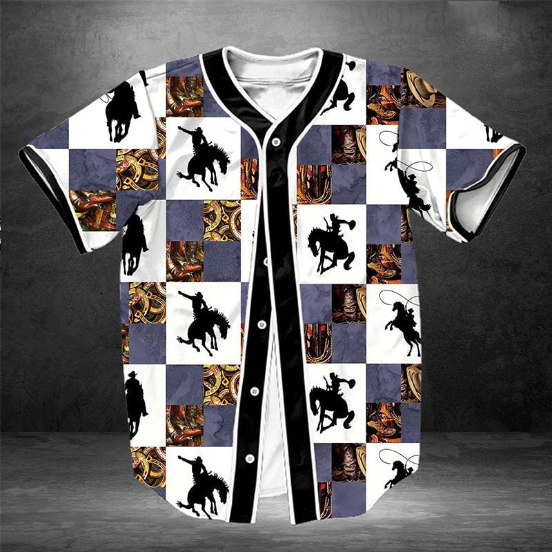 litzzy Litzzy Baseball Jersey - Cowboy Life Baseball Jersey - Adult Unisex - Full Size (S - 5XL) - Jersey Shirt Unisex Custom Printed Jersey Shirt Unisex Custom Printed Baseball Jersey S  