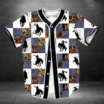 litzzy Litzzy Baseball Jersey - Cowboy Life Baseball Jersey - Adult Unisex - Full Size (S - 5XL) - Jersey Shirt Unisex Custom Printed Jersey Shirt Unisex Custom Printed Baseball Jersey S  