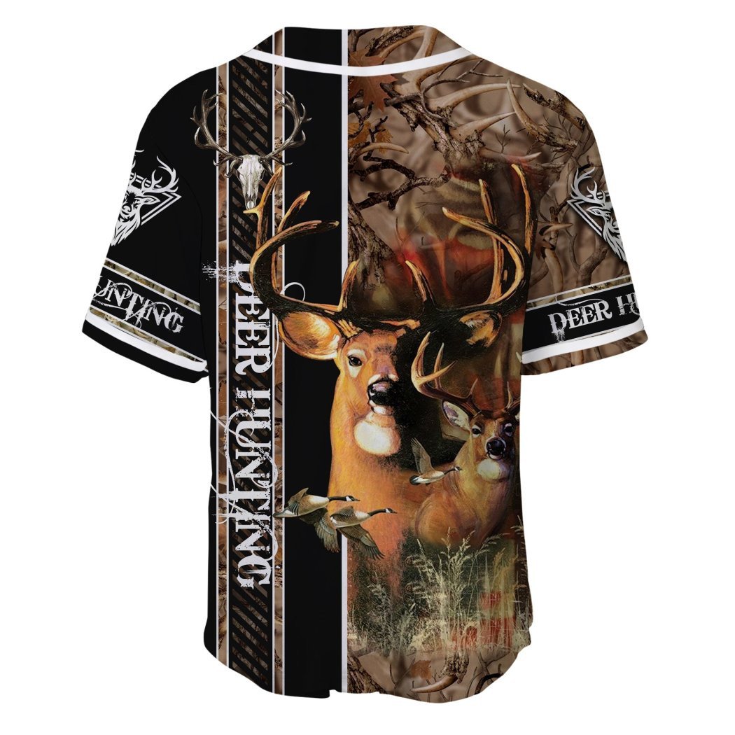 litzzy Litzzy Baseball Jersey - Hunting Deer Forest Baseball Jersey - Adult Unisex - Full Size (S - 5XL) - Jersey Shirt Unisex Custom Printed Jersey Shirt Unisex Custom Printed Baseball Jersey   