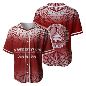 litzzy Litzzy Baseball Jersey - American Samoa Red Baseball Jersey - Colorful - Adult Unisex - Full Size (S - 5XL) - Jersey Shirt Unisex Custom Printed Baseball Jersey   