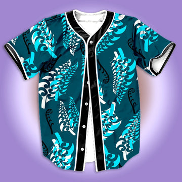 litzzy Litzzy Baseball Jersey - New Zealand Baseball Jersey - Colorful - Adult Unisex - Full Size (S - 5XL) - Jersey Shirt Unisex Custom Printed Baseball Jersey   