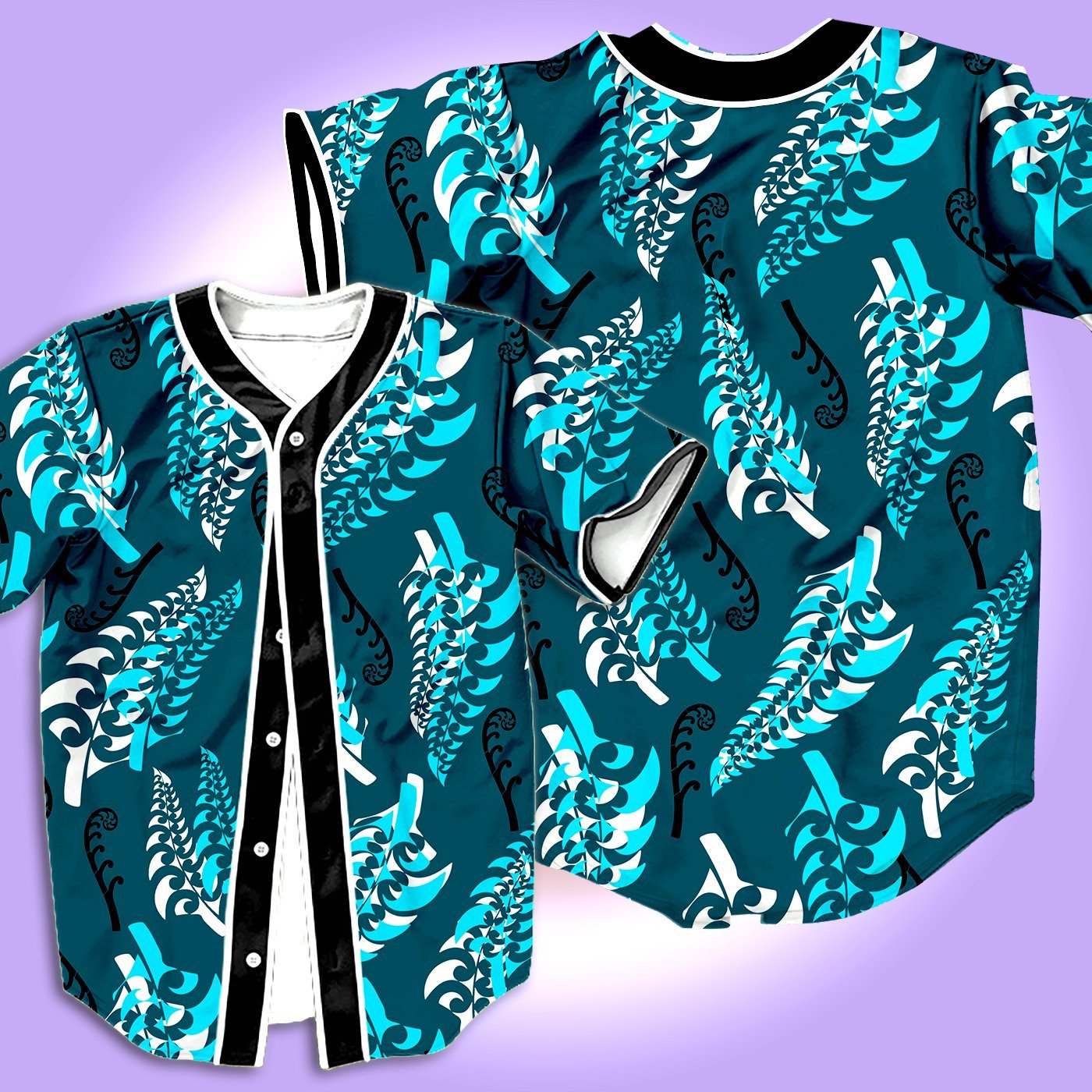 litzzy Litzzy Baseball Jersey - New Zealand Baseball Jersey - Colorful - Adult Unisex - Full Size (S - 5XL) - Jersey Shirt Unisex Custom Printed Baseball Jersey S  