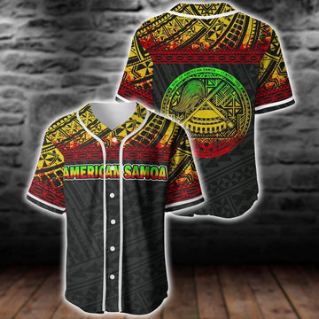 litzzy Litzzy Baseball Jersey - American Samoa Colorful Baseball Jersey - Colorful - Adult Unisex - Full Size (S - 5XL) - Jersey Shirt Unisex Custom Printed Jersey Shirt Unisex Baseball Jersey S  