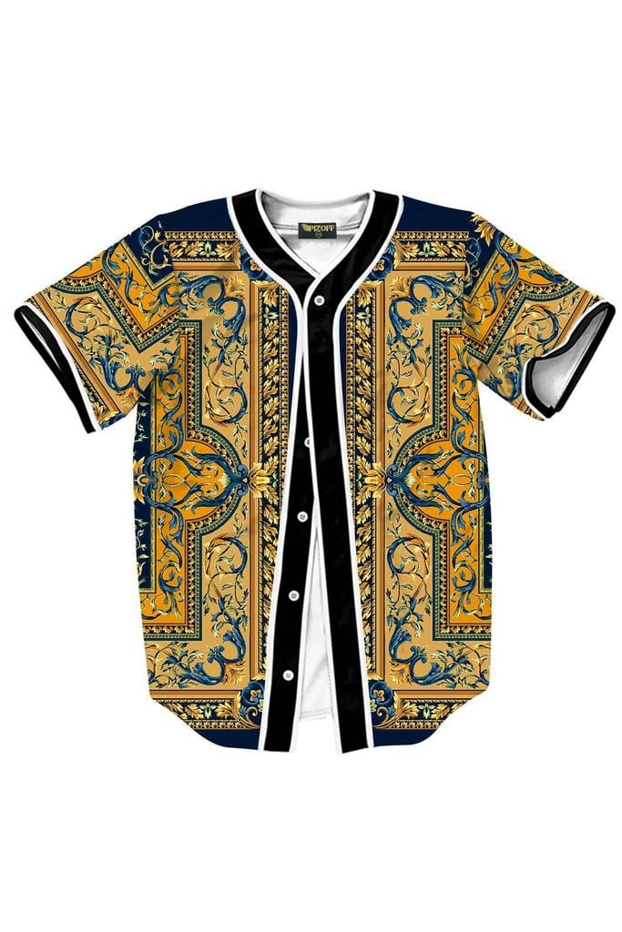 litzzy Litzzy Baseball Jersey - Arc Bottom 3D Baseball Jersey - Colorful - Adult Unisex - Full Size (S - 5XL) - Jersey Shirt Unisex Custom Printed Baseball Jersey   