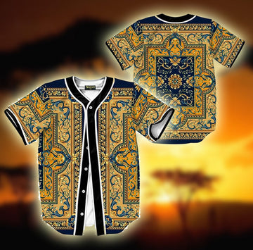 litzzy Litzzy Baseball Jersey - Arc Bottom 3D Baseball Jersey - Colorful - Adult Unisex - Full Size (S - 5XL) - Jersey Shirt Unisex Custom Printed Baseball Jersey S  