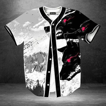 litzzy Litzzy Baseball Jersey - Strong Wolves Baseball Jersey - Colorful - Adult Unisex - Full Size (S - 5XL) - Jersey Shirt Unisex Custom Printed Jersey Shirt Unisex Baseball Jersey S  