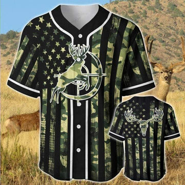 litzzy Litzzy Baseball Jersey - Deer Hunting Camo Baseball Jersey - Adult Unisex - Full Size (S - 5XL) - Jersey Shirt Unisex Custom Printed Jersey Shirt Unisex Custom Printed Baseball Jersey S  
