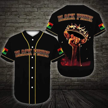 litzzy Litzzy Baseball Jersey - Juneteenth Day Black King Pride Baseball Jersey - Colorful - Adult Unisex -Full Size (S - 5XL) - Jersey Shirt Unisex Custom Printed Jersey Shirt Unisex Baseball Jersey S  