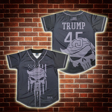 litzzy Litzzy Baseball Jersey - 4th of July Punisher 45 Baseball Jersey - Colorful - Adult Unisex - Full Size (S - 5XL) - Jersey Shirt Unisex Custom Printed Jersey Shirt Unisex Baseball Jersey S  