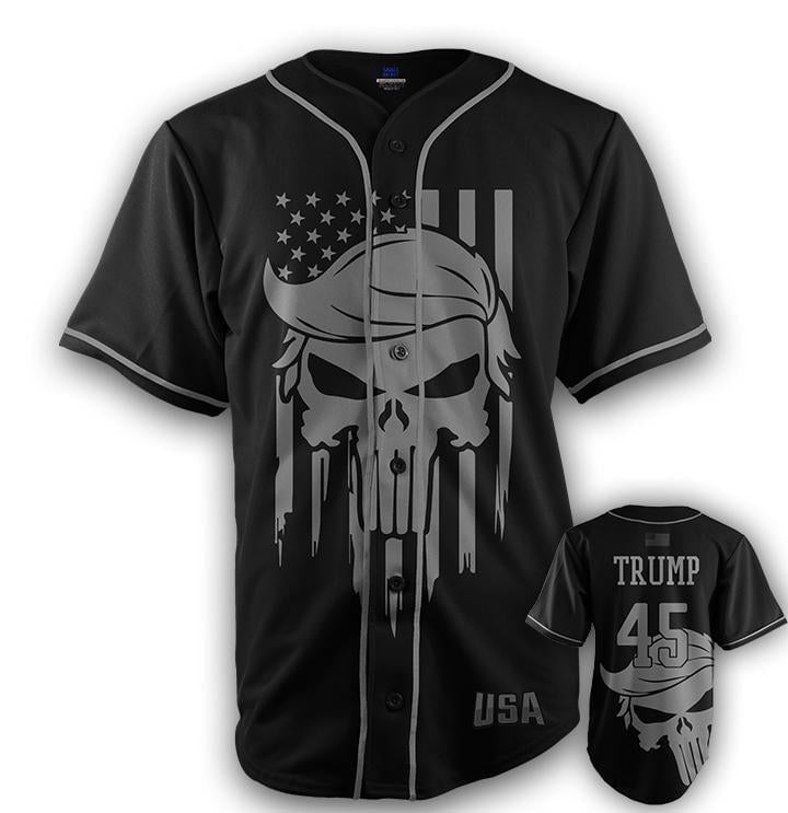 litzzy Litzzy Baseball Jersey - 4th of July Punisher 45 Baseball Jersey - Colorful - Adult Unisex - Full Size (S - 5XL) - Jersey Shirt Unisex Custom Printed Jersey Shirt Unisex Baseball Jersey   