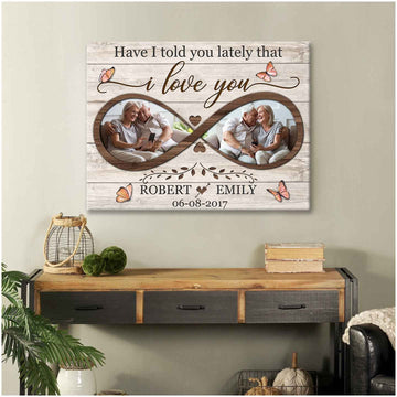 litzzy Custom Photo Infinity Love, Wedding Anniversary Gifts For Husband and Wife Canvas Bedroom Wall Art Canvas Wall Art   
