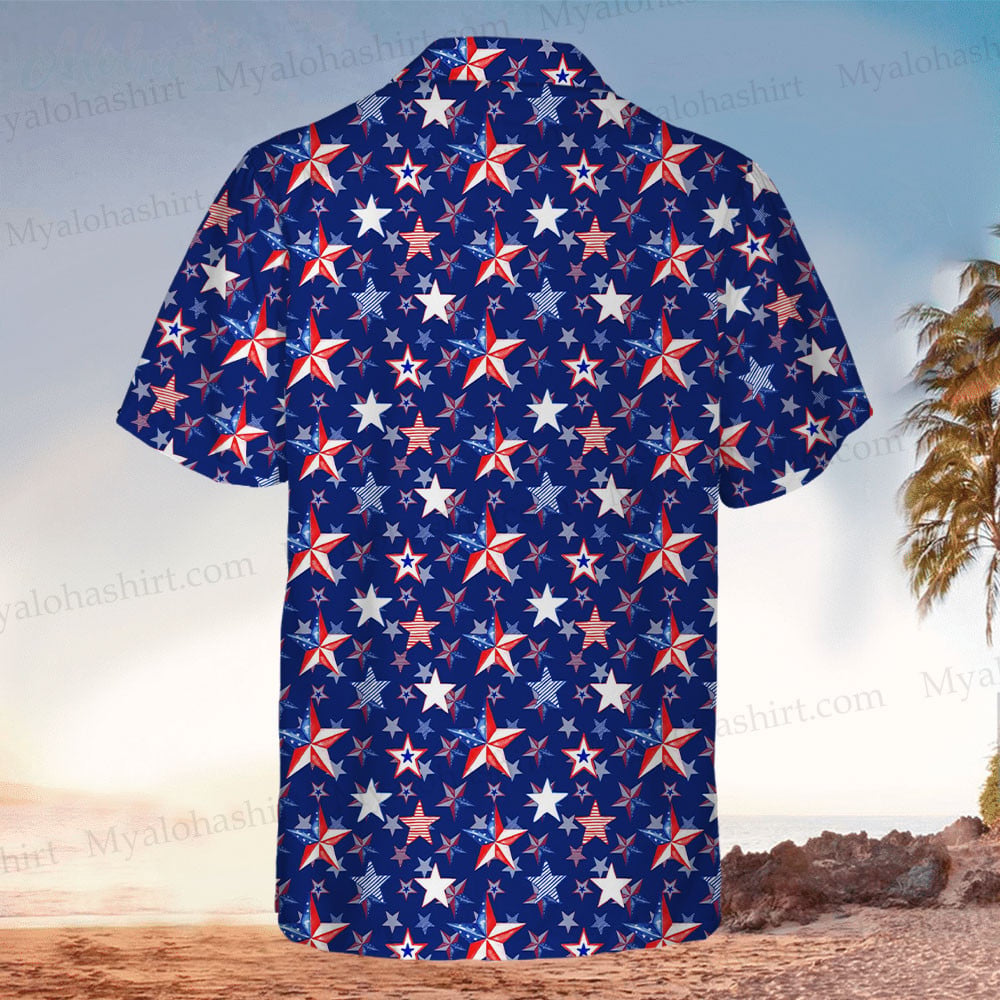 litzzy 4th Of July Apparel, 4th Of July Button Up Shirt Hawaiian shirt for men, women Hawaii Shirt   